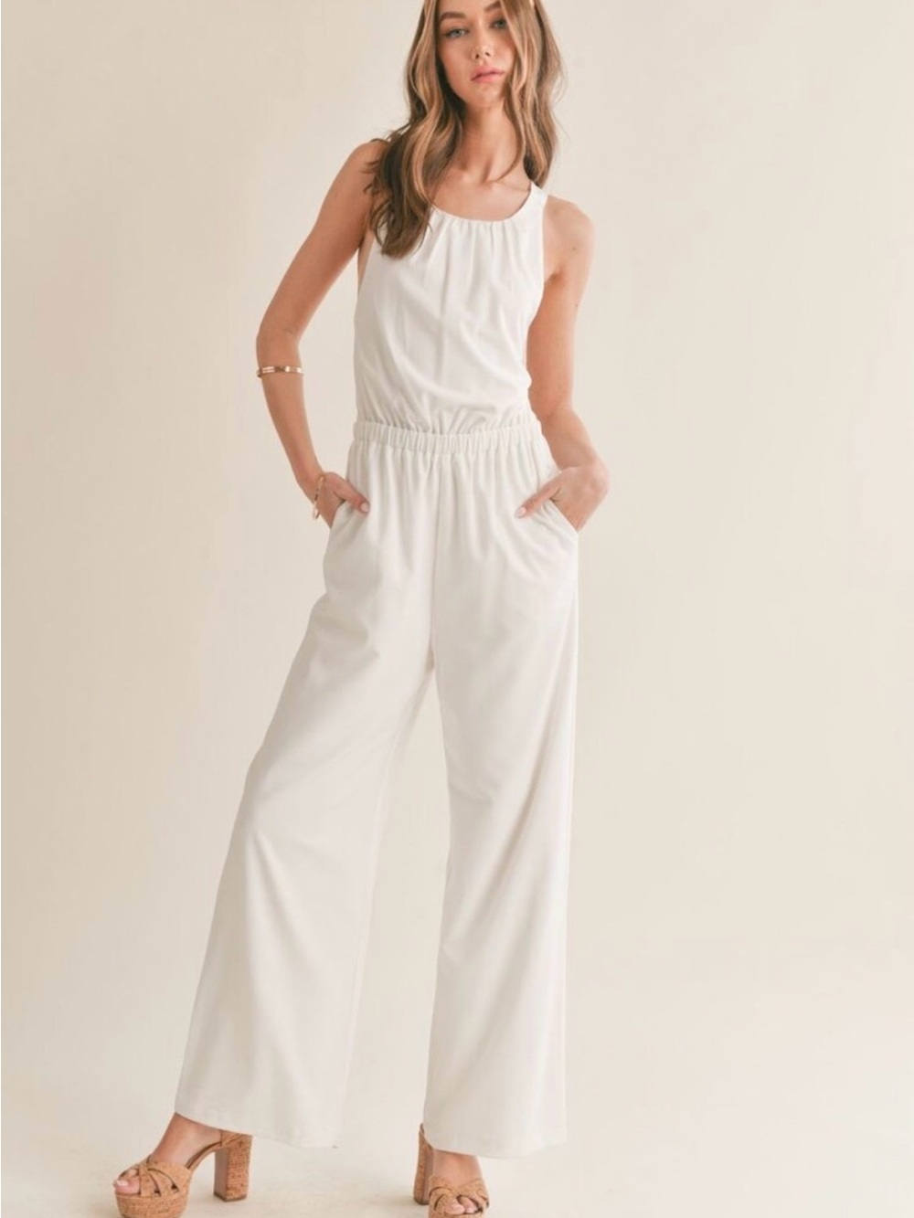 🤍 Sage The Label Assured Cross Back Jumpsuit | NWT | Size Small